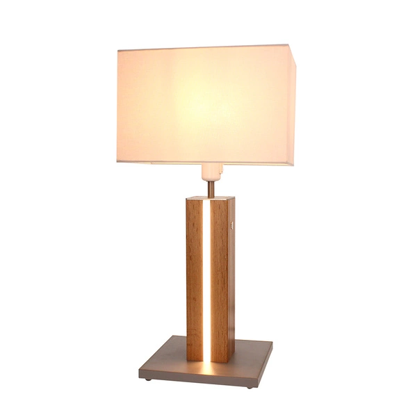 Flame Lampa Stołowa 1xE27 Max.40W, 1xLED 12V Zintegrowane 4.6W Szary/Okleina Dąb/Biały z Touch Dimmer 820119187