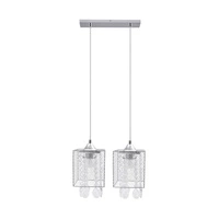 Lampa Wisząca Gracja 2xE27 Max.60W Chrom Metal/Przezroczysty Kabel PVC/Przezroczyste Szkło 8171228