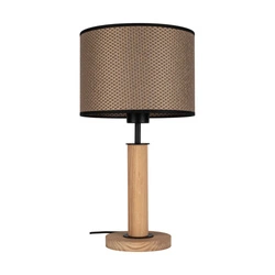 Benita Black Table Lamp 1xE27 Max. 40W Oiled Oak/Black/Brown-Black-Gold 7017400711551