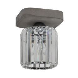 Glory Ceiling Lamp 1xE27 Max.60W Gray Concrete/Transparent Glass 2361136