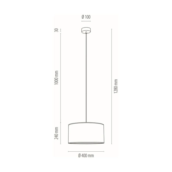 Punto Pendant Lamp 1xE27 Max.60W Oiled Oak/Transparent PVC/Multicolor 164940174