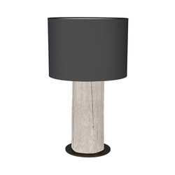 Pino Mix Table Lamp 1xE27 Max.40W Stained Pine Gray/Black Metal/Black Fabric Cable/Anthracite Fabric Shade 776048904