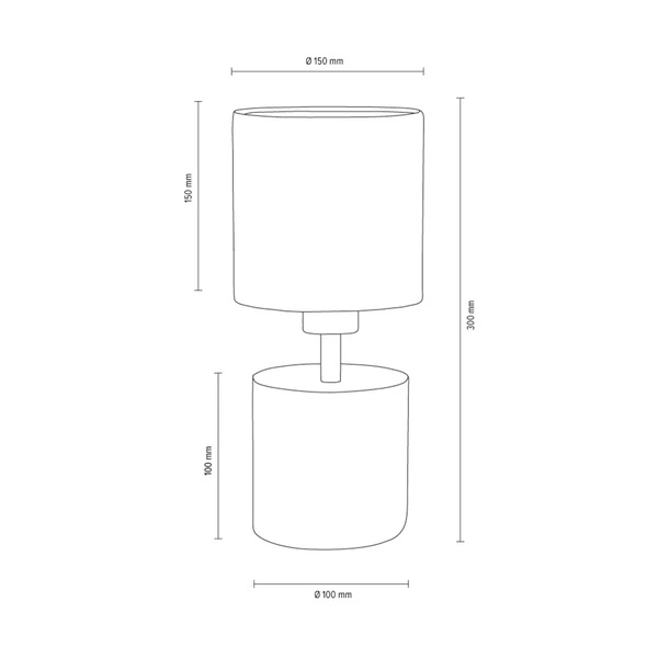 Trongo Round Lampa Stołowa 1xE27 Max.25W Dąb Olejowany/Czarny PVC/Biały 7181974
