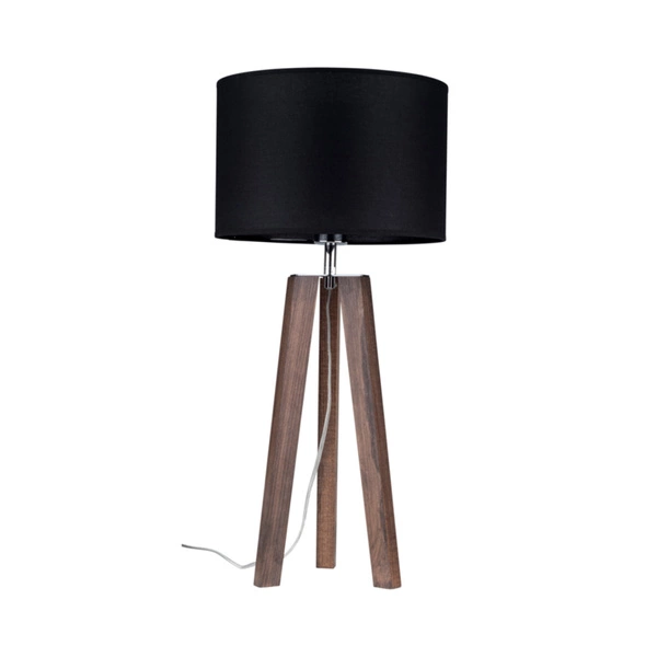 Lotta Table Lamp 1xE27 Max.60W Walnut/Transparent PVC/Black