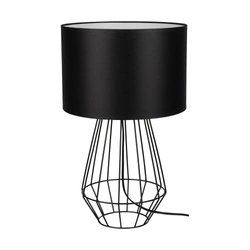 Endorfina Table Lamp 1xE27 Max.60W Black Metal/Black PVC Cable/Black Fabric Shade 7324104