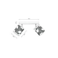 Lampa Sufitowa Espacio 2xE27 Max.25W Dąb Olejowany/Wielobarwna Tapeta 56748274