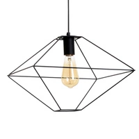 Lampa Wisząca Gaia 1xE27 Max.60W Czarny Metal/Czarny Kabel PCV 1840104