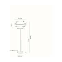 Preto Gold Lampa Podłogowa 1xE27 Max.60W Czarny/Czarny-Złoty 12330104