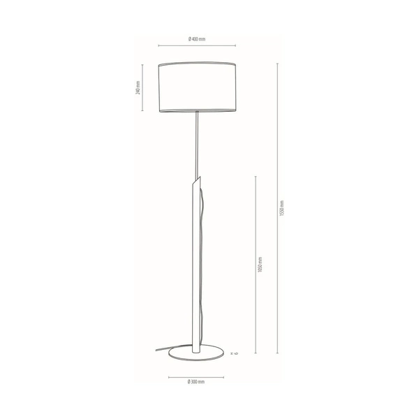 Colette Jute Lampa Podłogowa 1xE27 Max.60W Czarny/Dąb Olejowany/Czarny/Beżowy 76214904