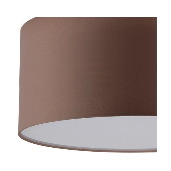 Josefina Ceiling Lamp 1xLED Integrated 1200lm 2700K 13W White Metal/Brown Fabric Shade 4792802