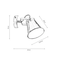 Tekla Wall Lamp 1xE27 Max.60W Chrome Metal 2742128