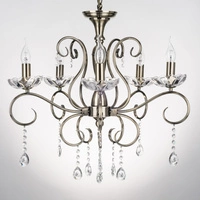 Maestra Ceiling Lamp 5xE14 Max.40W Patina Metal/Transparent Glass 5311511