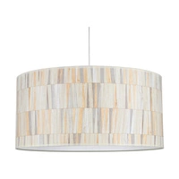 Kairo Pendant Lamp 1xE27 Max.60W Satin Metal/Transparent PVC Cabel/Multicolor Wallpaper Shade 1012724410395
