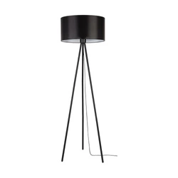 Verian Floor Lamp 1xE27 Max.40W Black Metal/Black PVC Cable/Black Fabric Shade 197613004