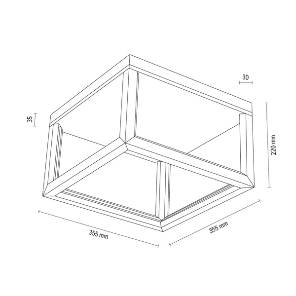 Kago LED Ceiling Lamp 1xLED Samsung 24V Integrated 2520lm 3000K 27W Oiled Oak with Remote Control 91507174