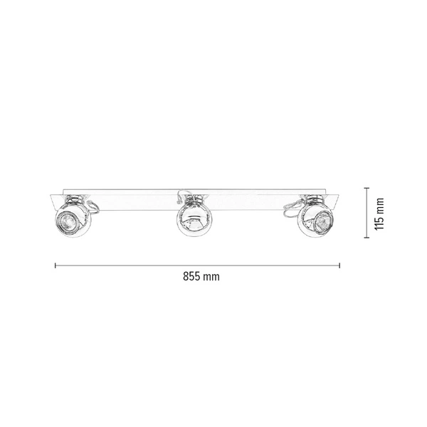 Lampa sufitowa Sergio w zestawie 3xGU10 Maks. 50W Chromowany metal 2585328