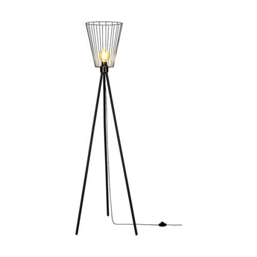Swan Floor Lamp 1xE27 Max.40W Black Metal/Black PVC Cable 12530104