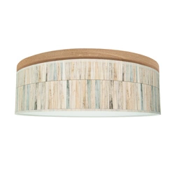 Josefina Ceiling Lamp Incl. 1xLED Integrated 1650lm 2700K 18W Stained Pine Brown/Multicolor Wallpaper Shade