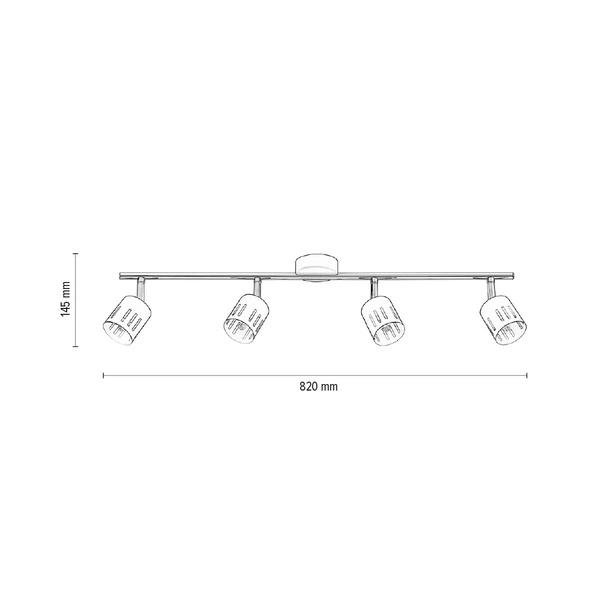 Ulrika Ceiling Lamp Incl. 4xG9 Max.28W Chrome Metal/Black Metal 2744404