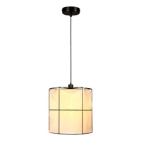 Marinero Pendant Lamp 1xE27 Max.15W LED Black Metal/Black Fabric Cable/White Linen Shade 184329104
