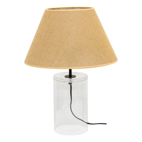 Jute Glass Lampa Stołowa 1xE27 Max.40W Transparentny/Czarny/Beżowy 779119110