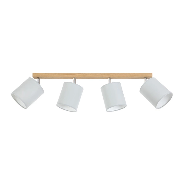 Aprillia Ceiling Lamp 4xE27 Max.25W Oiled Oak/Gray Fabric Shade 56745474