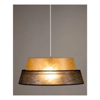 Nevoa Pendant Lamp 1xE27 Max.60W Black/Transparent PVC/Golden-Black 150050104