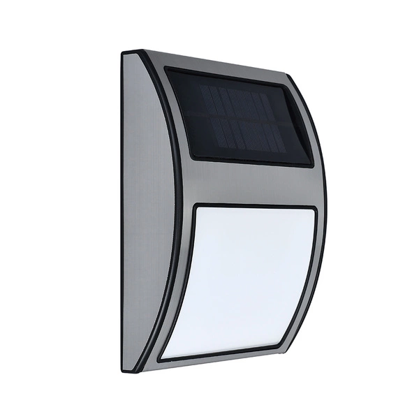 Solar House Number Wall Lamp Incl. 3x0,1W LED Satin Metal/White-Black Synthetic Material 6710502