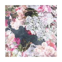 Lampshade Cylinder E27 H30 Flowers Wallpaper A0333