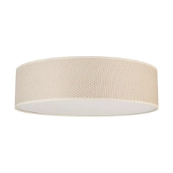 Cream roller lampshade with a blend and silver thread Fi480 H130 A1530