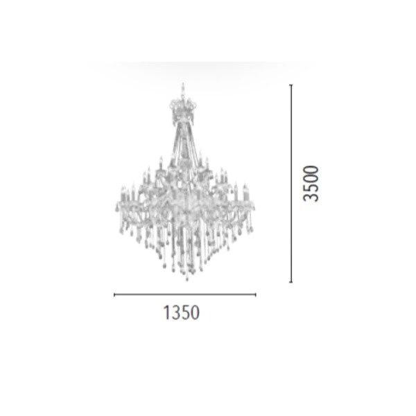 Lampa wisząca kryształowa czarna QUEEN 35pkt 9140354