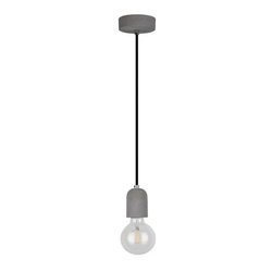 Lampa wisząca Amory 1xE27 Max.60W Szary Beton/Czarny Kabel Tkaninowy