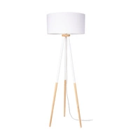 Panda Floor Lamp 1xE27 Max.60W Birch-White Wood/Transparent PVC Cable/White Fabric Shade 6016408110510