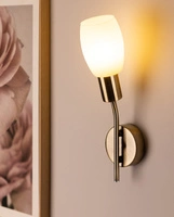 Tosca Wall Lamp 1xE14 Max.40W Patina Metal/White Glass 9033111