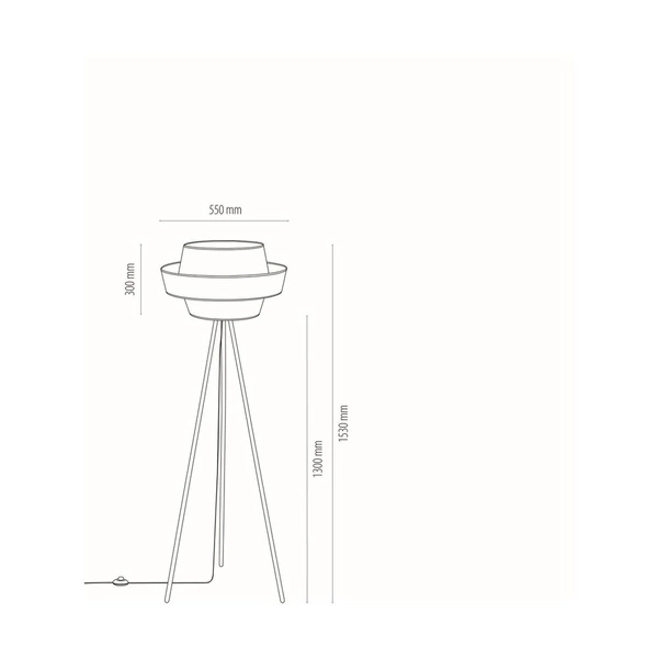 Preto Pepito Floor Lamp 1xE27 Max.40W Black/Black/Houndstooth-Black-White 12640104