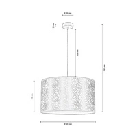 Lampa Wisząca Mateo 1xE27 Max.60W Czarny Metal/Przezroczysty Kabel PCV/Beżowa Tapeta 87811114
