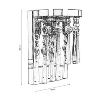 Luxoria Wall Lamp Incl. 2xG9 3W Chrome/Transparent 9018128