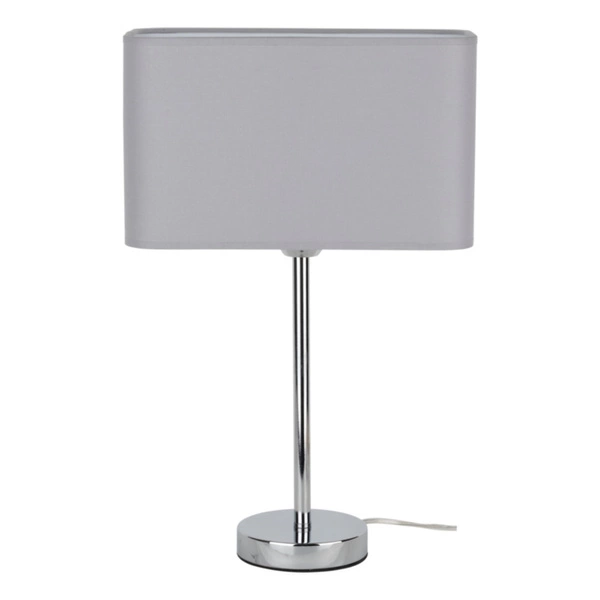 Cadre Table Lamp 1xE27 Max.25W Chrome Metal/Transparent PVC Cable/Gray Fabric Cable 93910128