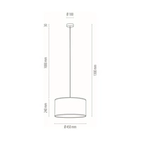 Lampa wisząca Vert 1xE27 Max.60W Czarny metal/Czarny kabel z tkaniny/Wielokolorowy aksamitny klosz 15089104
