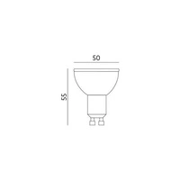 LED ceramic bulb GU10 9W 3000K warm white