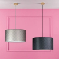 Lampa wisząca Mirabella 1xE27 Max.60W Dąb olejowany/Czarny kabel z tkaniny/Czarny klosz z materiału syntetycznego 1696974