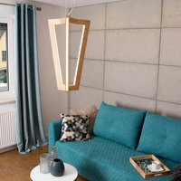 Lampa Wisząca Leif ''In&Out'' 6xLED 24V Zintegrowana 4000lm 3000K 43W Dąb Olejowany/Przezroczysty Kabel PCV 1539274