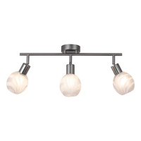 Sara Ceiling Lamp 3xE14 Max.40W Satin Metal/White Glass 2841032