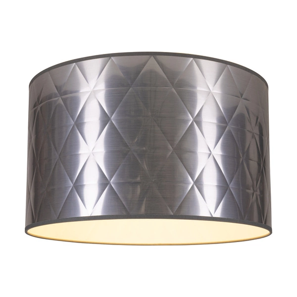 Lampshade Cylinder E27 H30 Silver Synthetic Fabric with white foil A0730