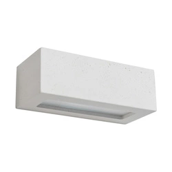 Block Wall Lamp 1xE27 Max.40W White Concrete/Frosted Glass 8971137
