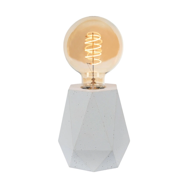 Diamant Table Lamp 1xE27 Max.25W White Concrete/Black PVC Cable 7919137