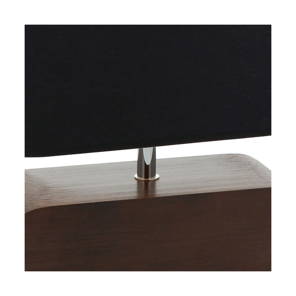 Marinna Table Lamp 1xE27 Max.25W Walnut Beech Wood/Transparent PVC Cable/Black Fabric Shade 7615076