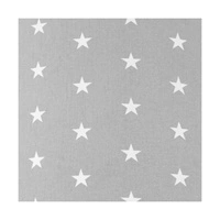 Lampshade Cylinder E27 H20 Gray-White Fabric with stars pattern A1320