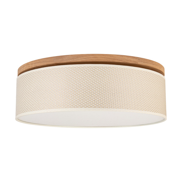 Benita Ceiling Lamp 3xE27 Max. 25W Oiled Oak/Cream-Silver