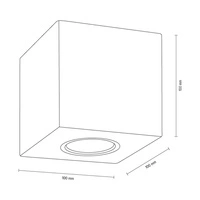 Wooddream Square Ceiling Lamp Incl.1xLED GU10 5W Oiled Oak 2576174